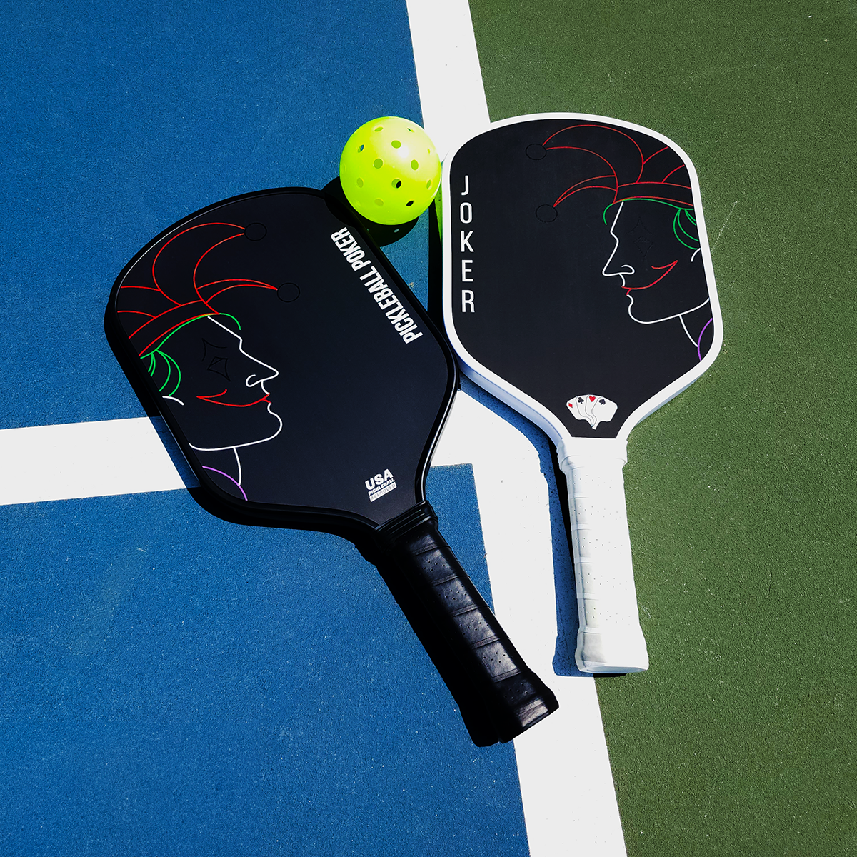 Joker Pickleball Paddle - All Court Gen 2 Foam Injected Thermoformed Raw Carbon Fiber