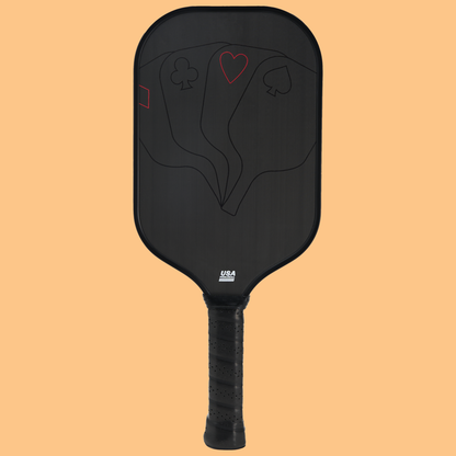 rear facing the bet by pickleball poker paddle